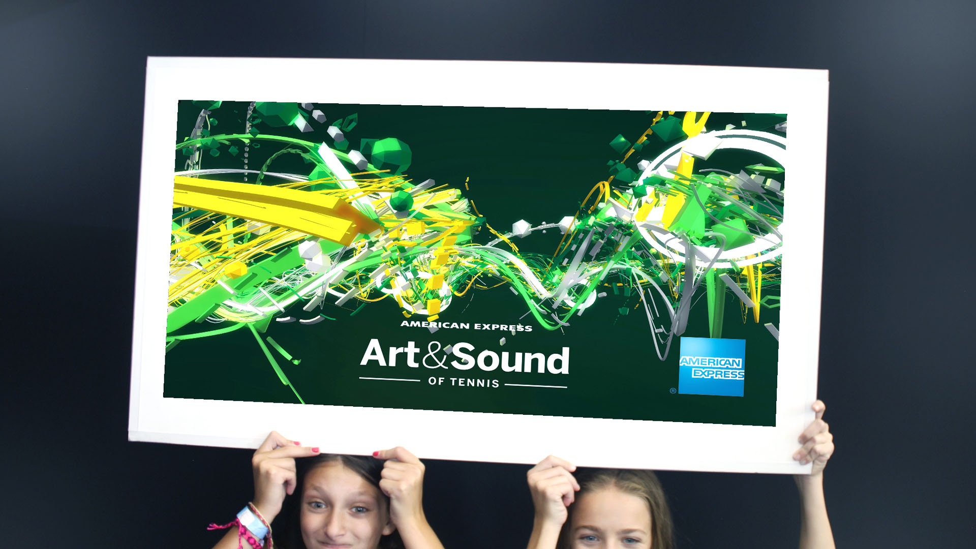 Art and Sound of Tennis - participants could get their picture taken with their creation