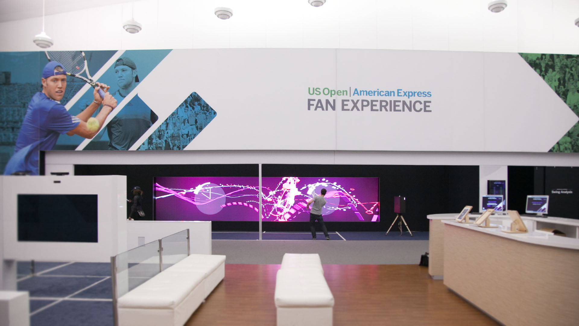 Art and Sound of Tennis - installed in the US Open American Express Fan Experience