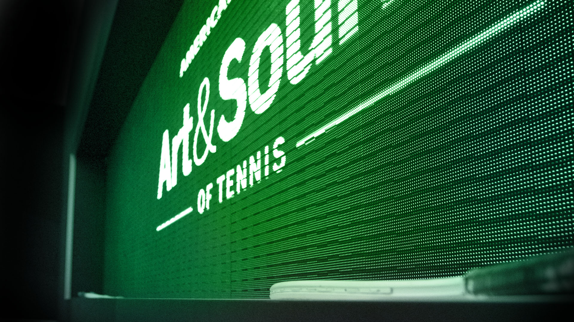 Art and Sound of Tennis - 30 foot led wall
