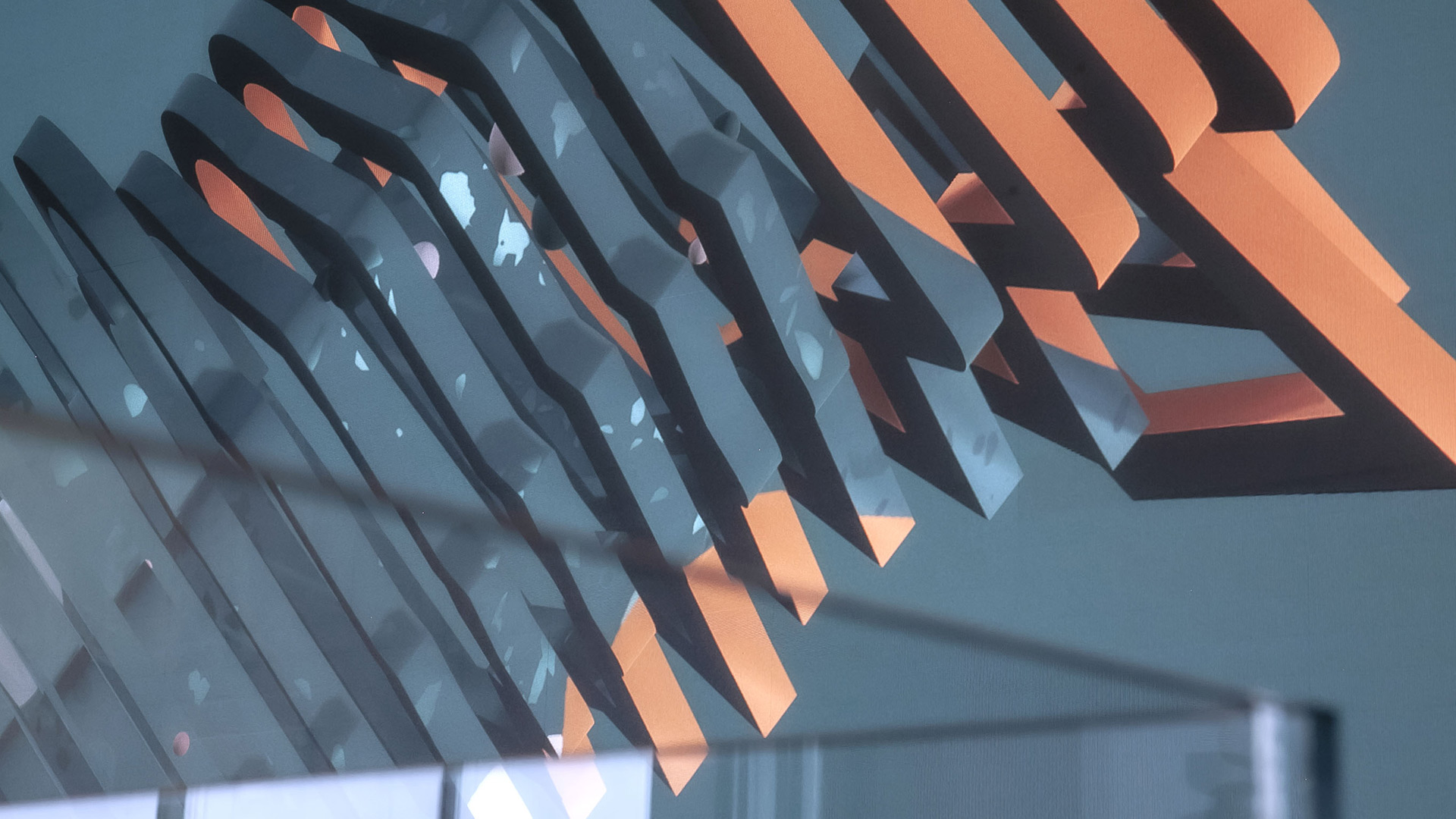 A close up and side view of the digital art sculpture called Day.